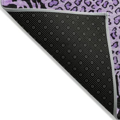 LOOMLAN Rugs Elyvia Purple Washable Indoor-Outdoor Rug