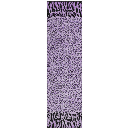 LOOMLAN Rugs Elyvia Purple Washable Indoor-Outdoor Rug