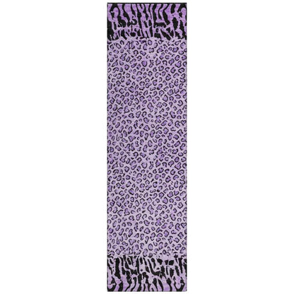 LOOMLAN Rugs Elyvia Purple Washable Indoor-Outdoor Rug