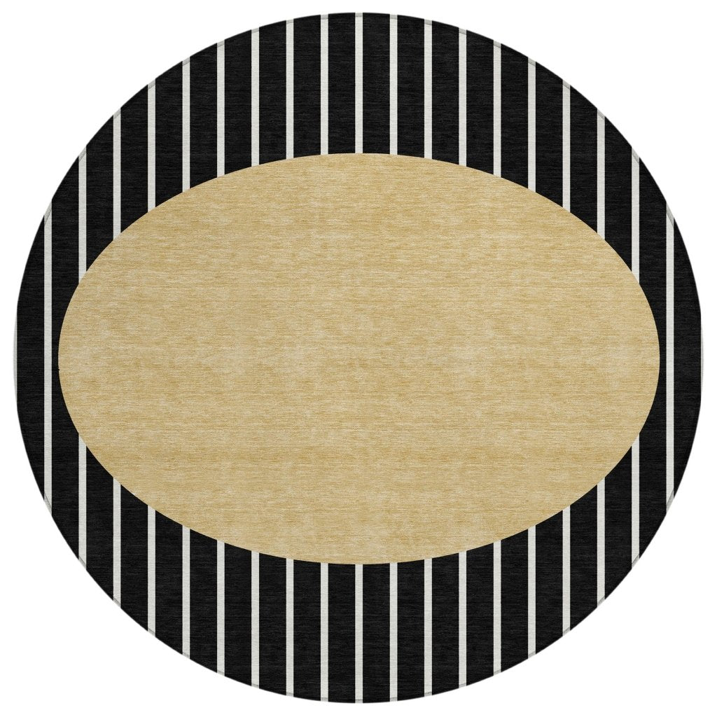 LOOMLAN Rugs Ember Black Washable Indoor-Outdoor Rug