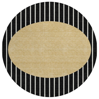 LOOMLAN Rugs Ember Black Washable Indoor-Outdoor Rug