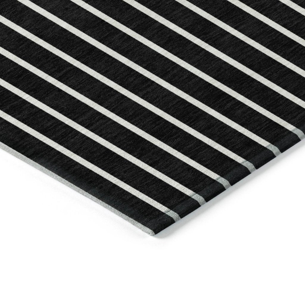 LOOMLAN Rugs Ember Black Washable Indoor-Outdoor Rug