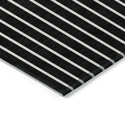 LOOMLAN Rugs Ember Black Washable Indoor-Outdoor Rug
