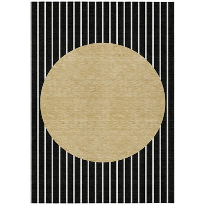 LOOMLAN Rugs Ember Black Washable Indoor-Outdoor Rug