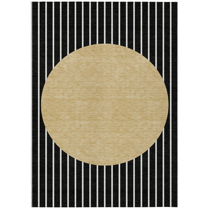 LOOMLAN Rugs Ember Black Washable Indoor-Outdoor Rug