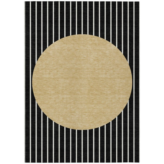 LOOMLAN Rugs Ember Black Washable Indoor-Outdoor Rug