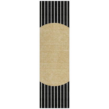 LOOMLAN Rugs Ember Black Washable Indoor-Outdoor Rug