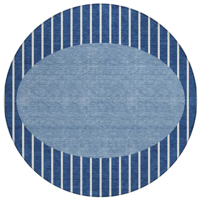 LOOMLAN Rugs Ember Blue Washable Indoor-Outdoor Rug