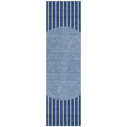 LOOMLAN Rugs Ember Blue Washable Indoor-Outdoor Rug