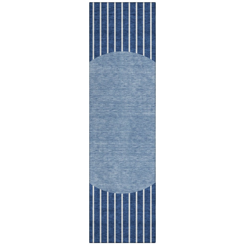 LOOMLAN Rugs Ember Blue Washable Indoor-Outdoor Rug