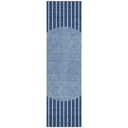 LOOMLAN Rugs Ember Blue Washable Indoor-Outdoor Rug