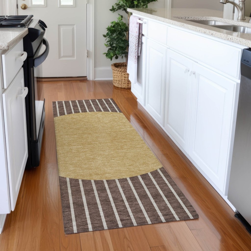 LOOMLAN Rugs Ember Brown Washable Indoor-Outdoor Rug