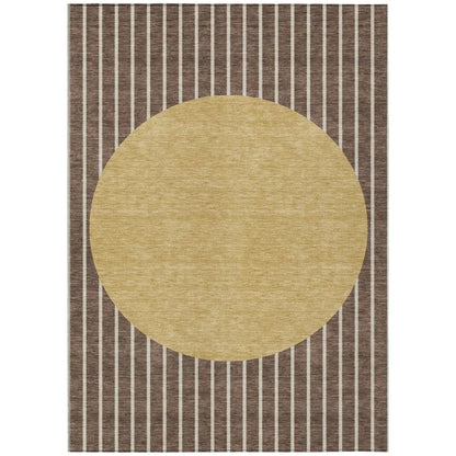 LOOMLAN Rugs Ember Brown Washable Indoor-Outdoor Rug
