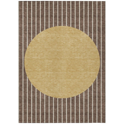 LOOMLAN Rugs Ember Brown Washable Indoor-Outdoor Rug