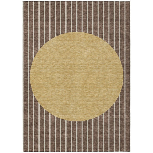 LOOMLAN Rugs Ember Brown Washable Indoor-Outdoor Rug