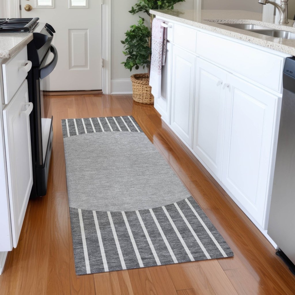 LOOMLAN Rugs Ember Gray Washable Indoor-Outdoor Rug