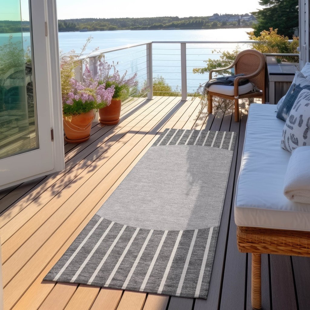LOOMLAN Rugs Ember Gray Washable Indoor-Outdoor Rug