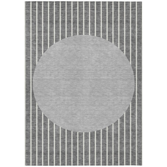 LOOMLAN Rugs Ember Gray Washable Indoor-Outdoor Rug