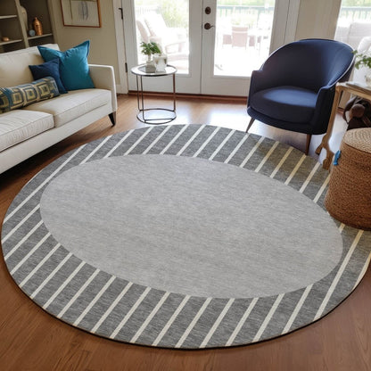 LOOMLAN Rugs Ember Gray Washable Indoor-Outdoor Rug