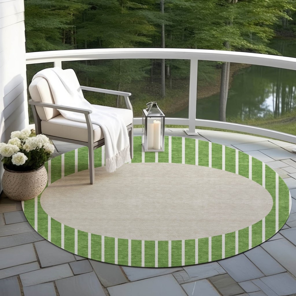 LOOMLAN Rugs Ember Green Washable Indoor-Outdoor Rug
