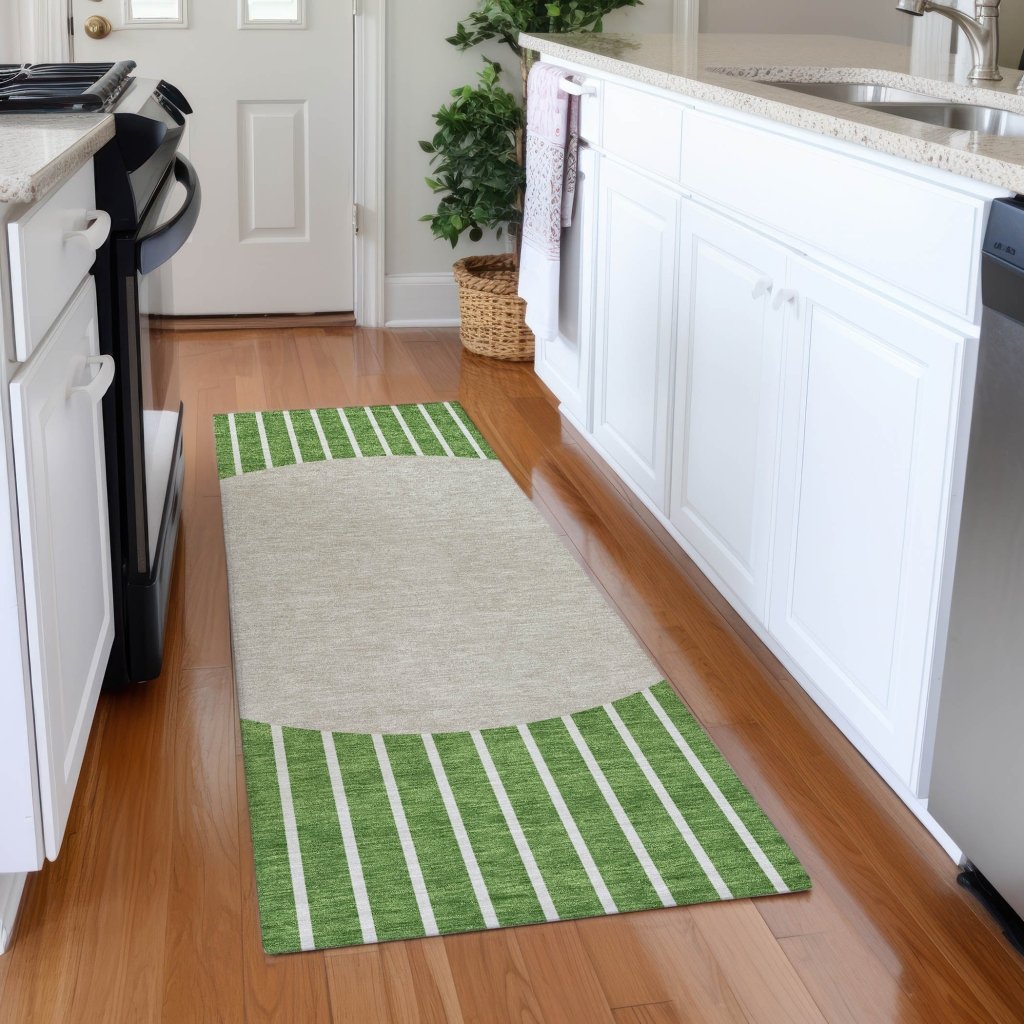 LOOMLAN Rugs Ember Green Washable Indoor-Outdoor Rug