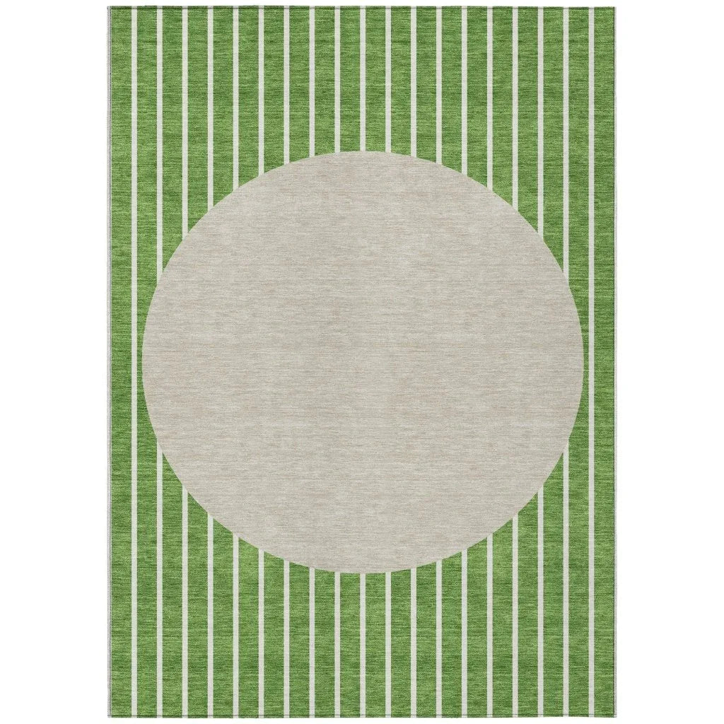 LOOMLAN Rugs Ember Green Washable Indoor-Outdoor Rug