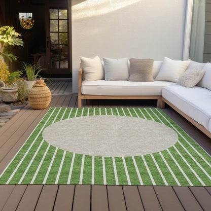 LOOMLAN Rugs Ember Green Washable Indoor-Outdoor Rug