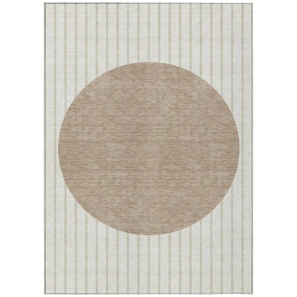 LOOMLAN Rugs Ember Ivory Washable Indoor-Outdoor Rug