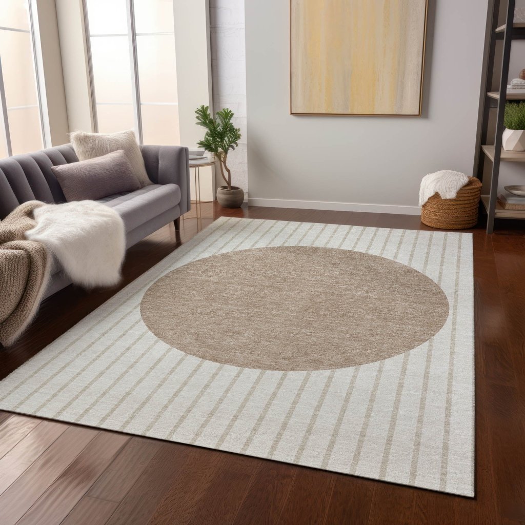 LOOMLAN Rugs Ember Ivory Washable Indoor-Outdoor Rug