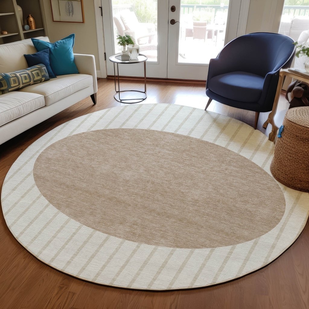 LOOMLAN Rugs Ember Ivory Washable Indoor-Outdoor Rug