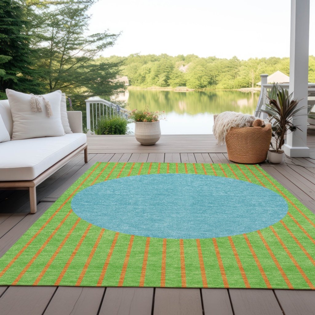 LOOMLAN Rugs Ember Lime Washable Indoor-Outdoor Rug