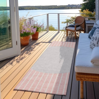 LOOMLAN Rugs Ember Pink Washable Indoor-Outdoor Rug