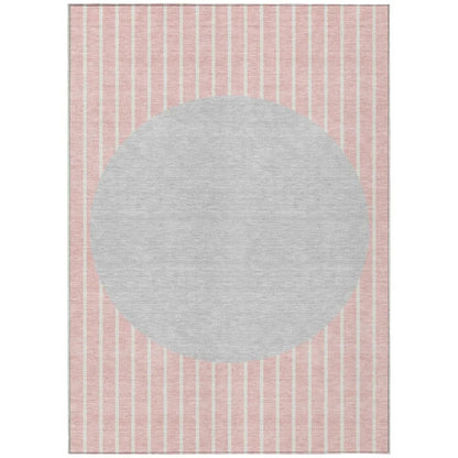 LOOMLAN Rugs Ember Pink Washable Indoor-Outdoor Rug