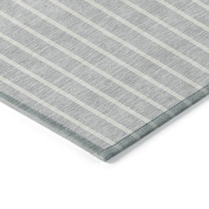 LOOMLAN Rugs Ember Silver Washable Indoor-Outdoor Rug
