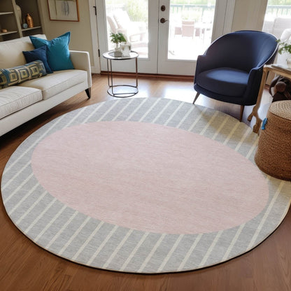 LOOMLAN Rugs Ember Silver Washable Indoor-Outdoor Rug