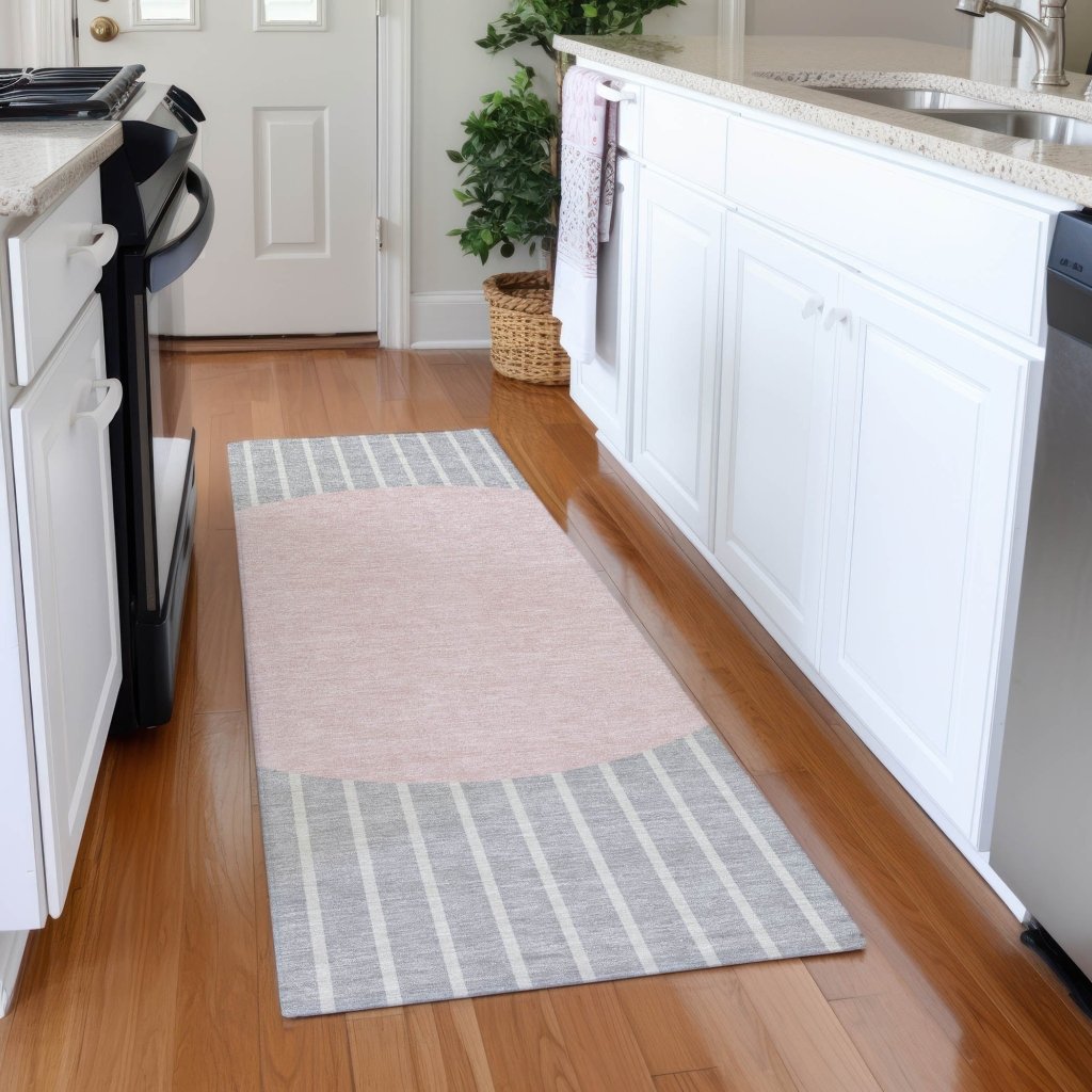 LOOMLAN Rugs Ember Silver Washable Indoor-Outdoor Rug