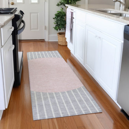 LOOMLAN Rugs Ember Silver Washable Indoor-Outdoor Rug