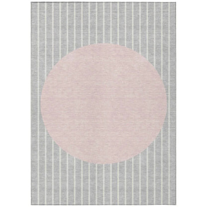 LOOMLAN Rugs Ember Silver Washable Indoor-Outdoor Rug