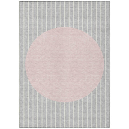 LOOMLAN Rugs Ember Silver Washable Indoor-Outdoor Rug
