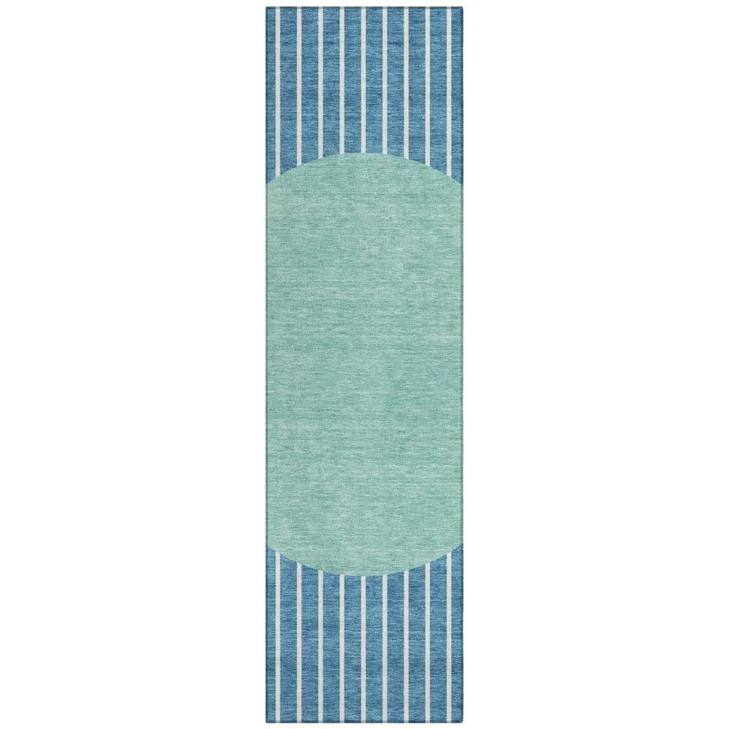 LOOMLAN Rugs Ember Teal Washable Indoor-Outdoor Rug