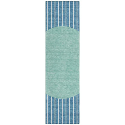 LOOMLAN Rugs Ember Teal Washable Indoor-Outdoor Rug