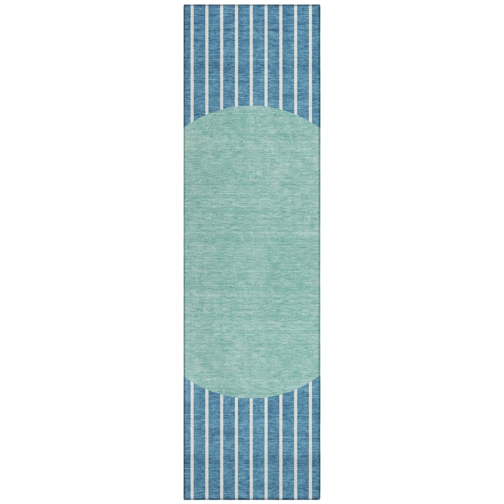 LOOMLAN Rugs Ember Teal Washable Indoor-Outdoor Rug