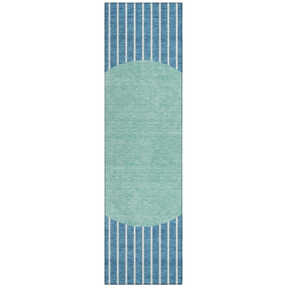 LOOMLAN Rugs Ember Teal Washable Indoor-Outdoor Rug