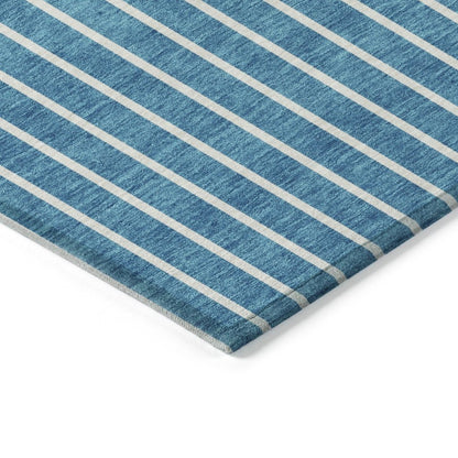 LOOMLAN Rugs Ember Teal Washable Indoor-Outdoor Rug