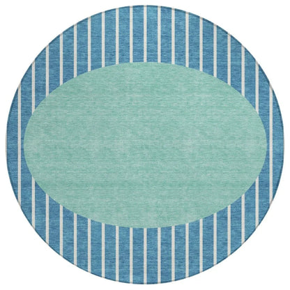 LOOMLAN Rugs Ember Teal Washable Indoor-Outdoor Rug