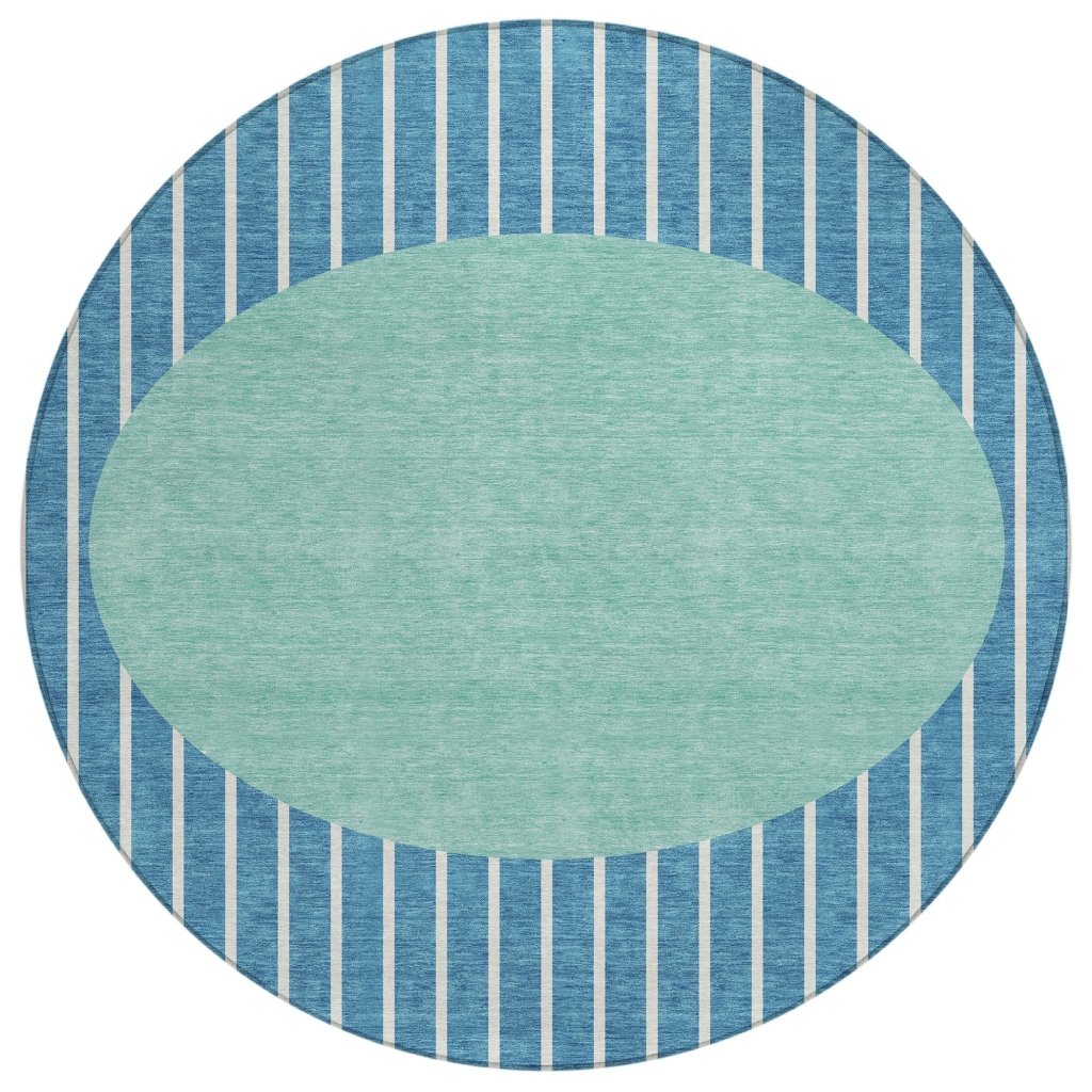 LOOMLAN Rugs Ember Teal Washable Indoor-Outdoor Rug