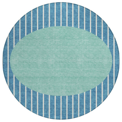 LOOMLAN Rugs Ember Teal Washable Indoor-Outdoor Rug