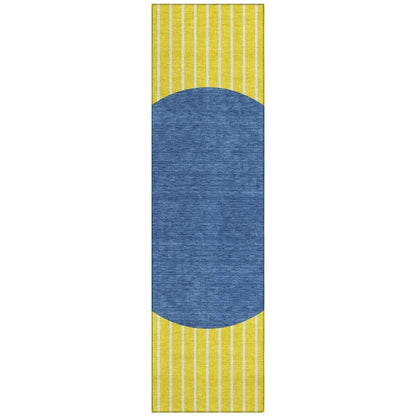 Ember Yellow Washable Indoor-Outdoor Rug