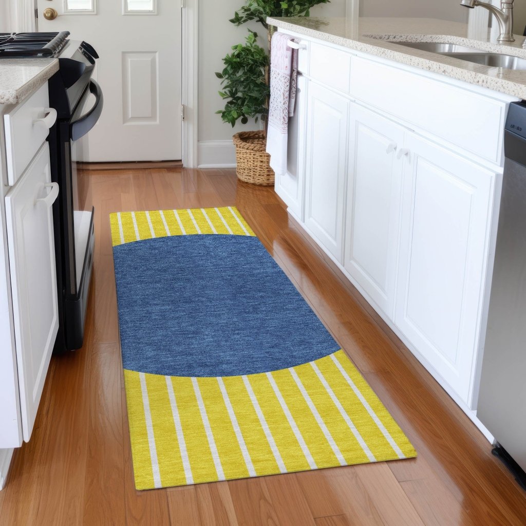 Ember Yellow Washable Indoor - Outdoor Rug - LOOMLAN - LOOMLAN Rugs - Outdoor Rugs