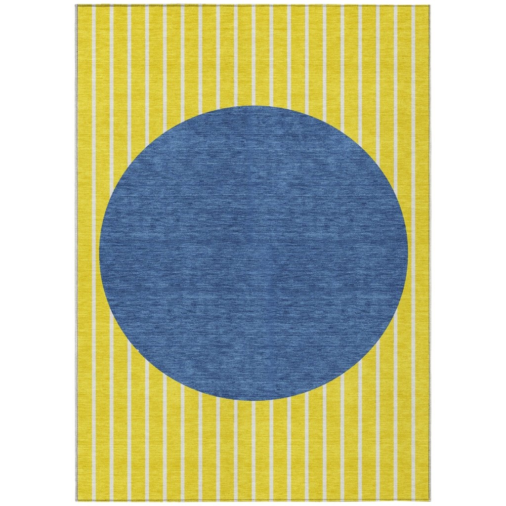 Ember Yellow Washable Indoor - Outdoor Rug - LOOMLAN - LOOMLAN Rugs - Outdoor Rugs